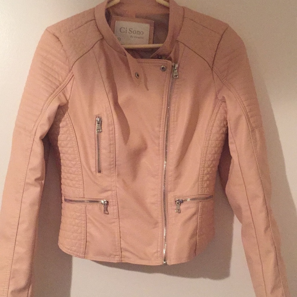Ci Sono motorcycle faux leather jacket